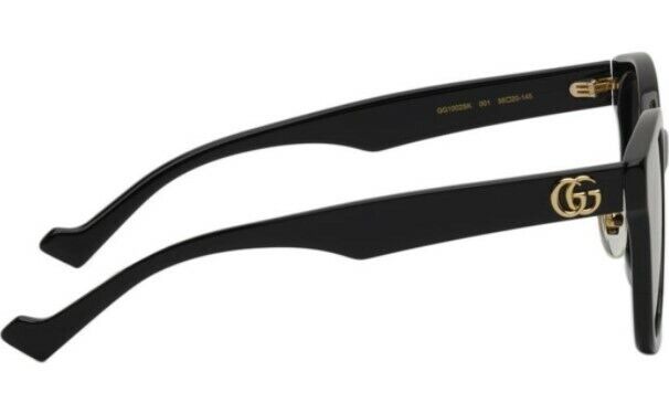 Gucci GG 1002SK 001 Black & Gray Round Women's Sunglasses - Stylish Full Rim Shades for Women, Perfect for Outdoor Activities, Beach & Fashion Accessories