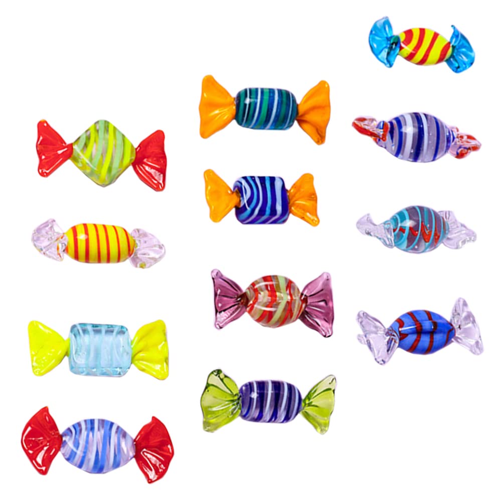 12-Pack Vintage Glass Candy Ornaments for Christmas Tree Decorations - Holiday Home Decor & Party Favors