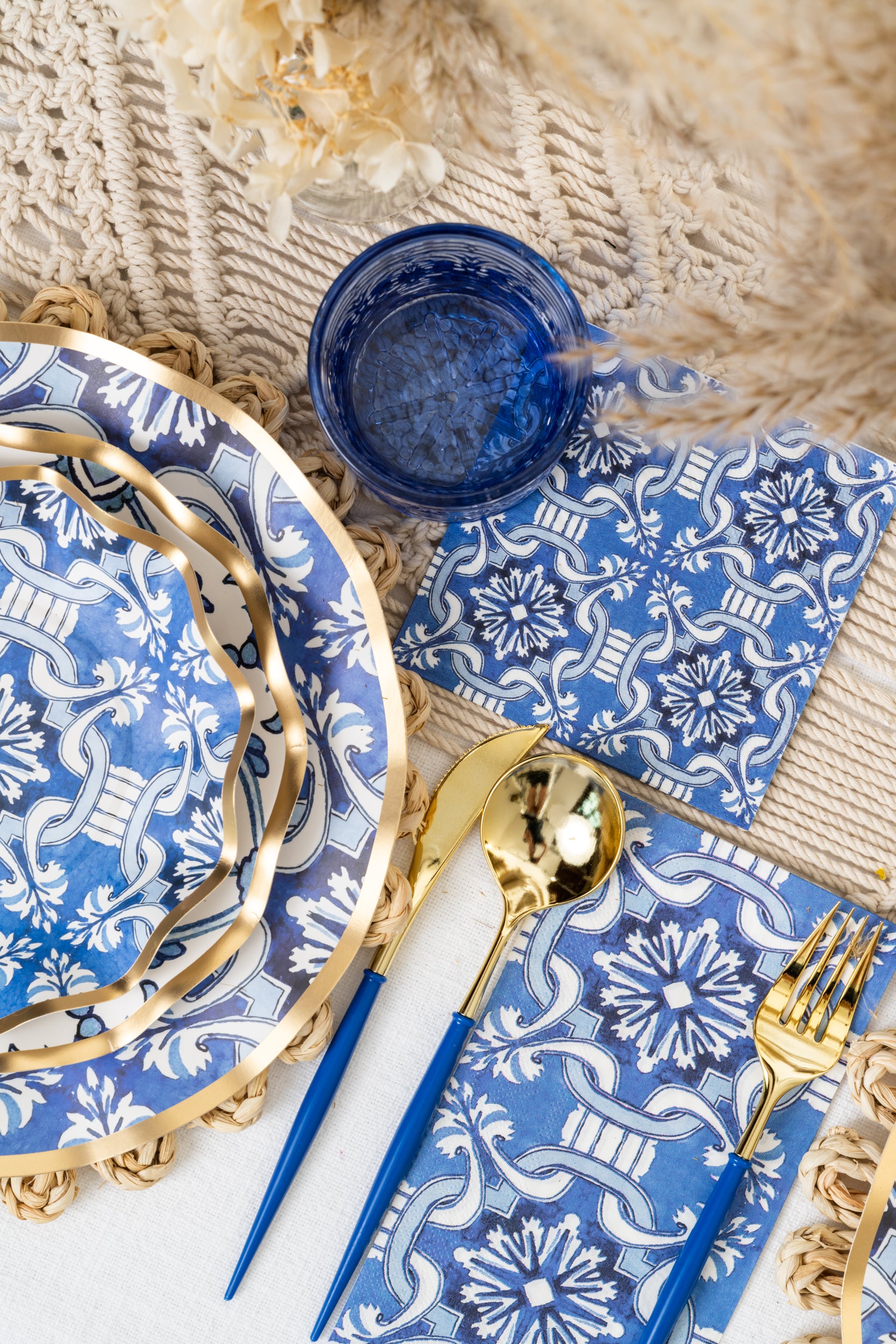 Premium Moroccan Lemons Table Setting - Handcrafted Ceramic Dinnerware Set for Elegant Dining & Home Decor | Perfect for Weddings, Parties & Special Occasions