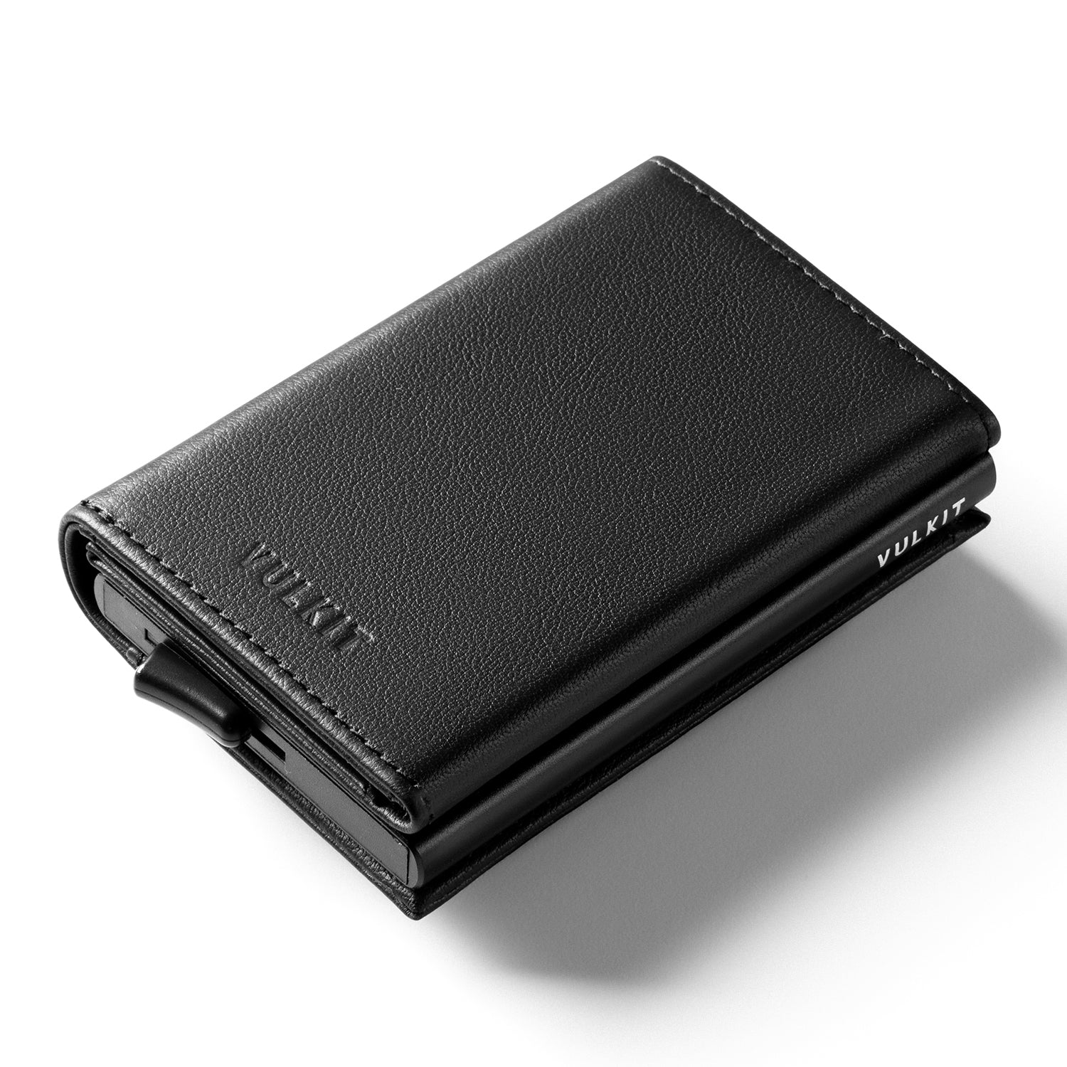 VC203P Genuine Leather Tri-Fold Wallet with Back Zipper Slot & Magnetic Closure - RFID Blocking, Slim Design for Men's Everyday Carry & Travel Essentials