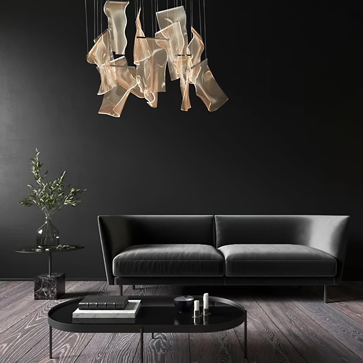 Modern Acrylic LED Chandelier - Energy Efficient Crystal Ceiling Light Fixture for Dining Room, Bedroom & Living Room Decor