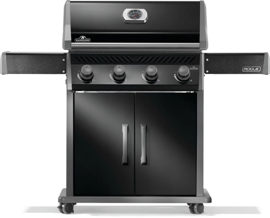 Napoleon Rogue 525 4-Burner Propane Gas Grill in Black | Outdoor BBQ Grill for Backyard, Patio & Tailgating Parties