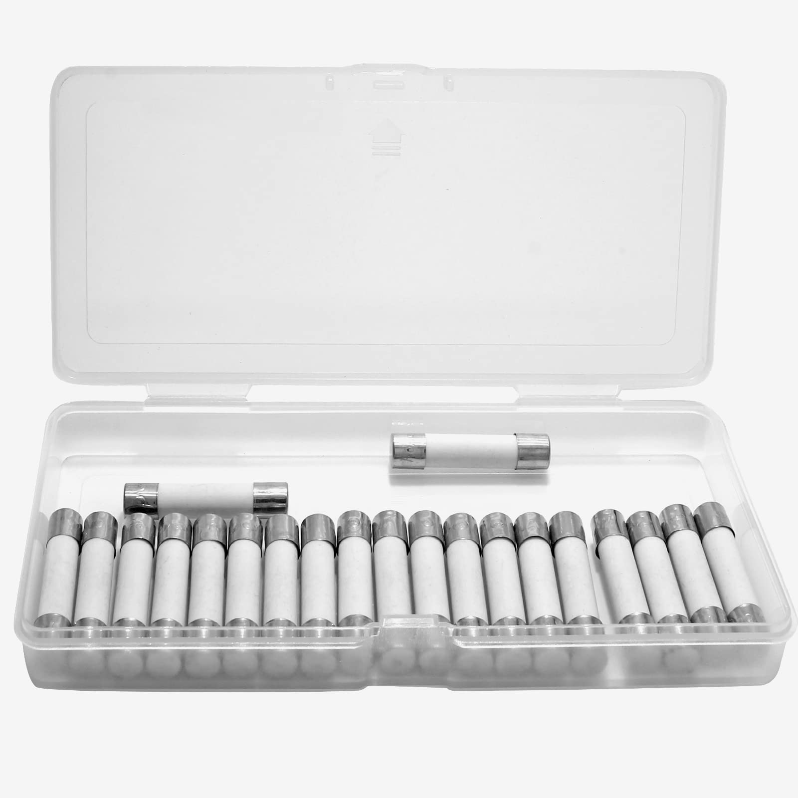 Litoexpe 20-Pack 30A 250V Slow-Blow Time Delay Ceramic Fuses (6x30mm) - High Power Fuse Replacement for Microwave Ovens, HVAC Systems, Power Tools & Electrical Equipment - Perfect for Home, Workshop & Industrial Use