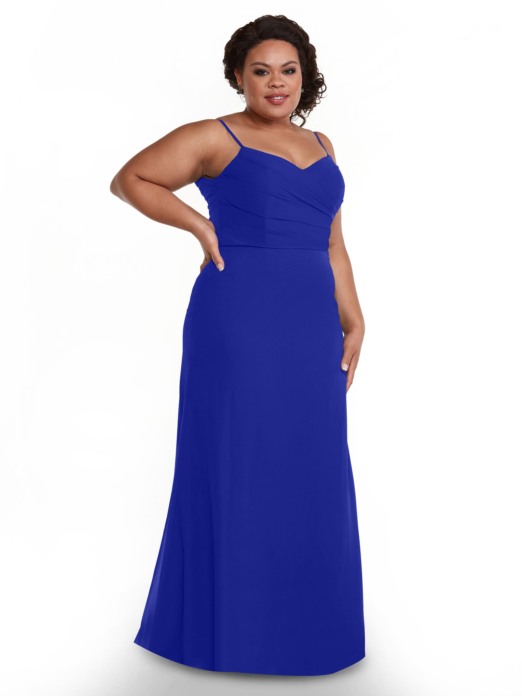 Elegant 80169 Chiffon Sheath Bridesmaid Dress with Pleated Bodice - Perfect for Weddings, Formal Events & Special Occasions