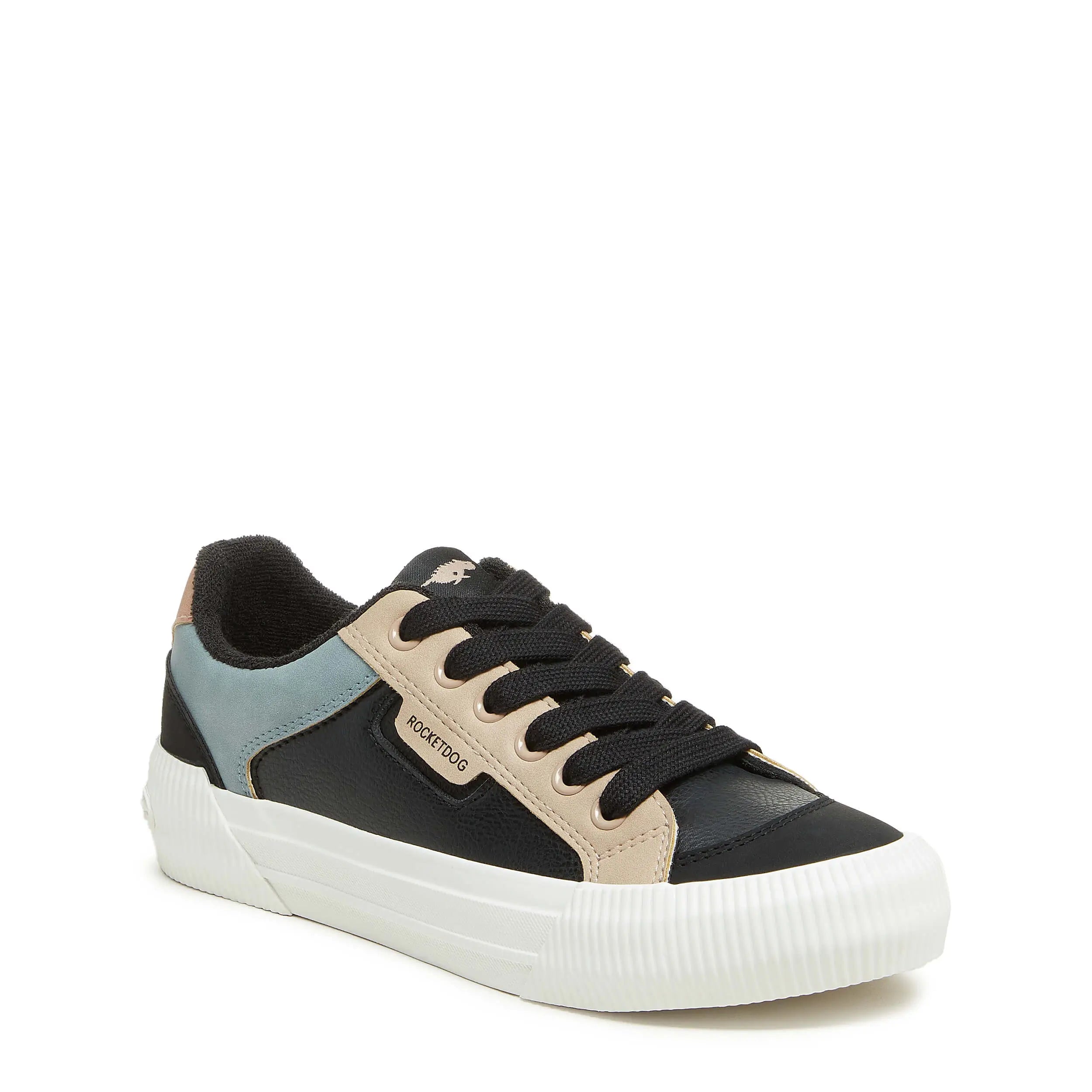 Stylish Black and White Color Block Sneakers for Women - Comfortable Casual Walking Shoes for Running, Gym, and Everyday Wear