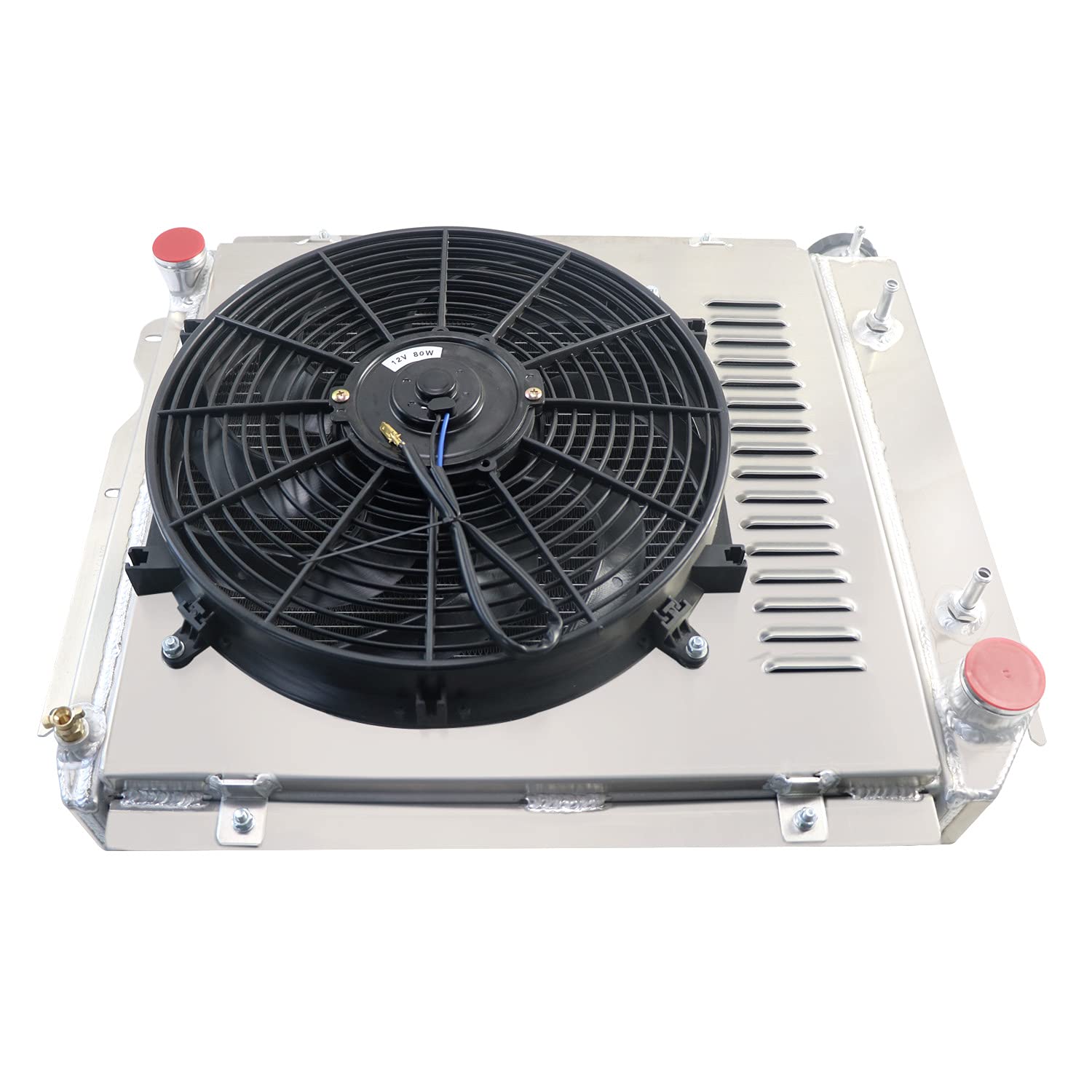 4 Row Aluminum Radiator with Shroud & 14