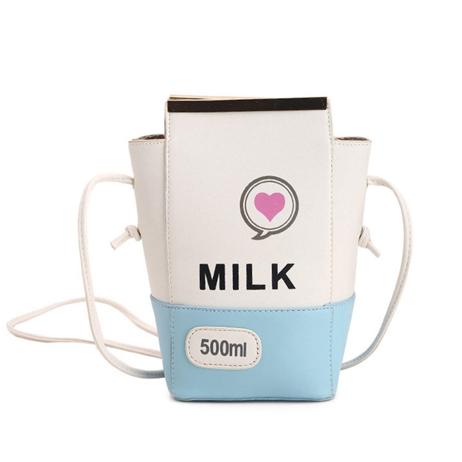 Kawaii Strawberry Milk Carton Crossbody Bag - Cute Japanese Style Shoulder Purse for Women, Phone Wallet & Essentials - Perfect for School, Travel & Cosplay