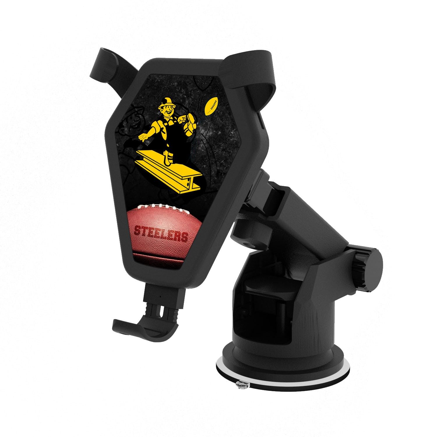 Pittsburgh Steelers 10W Fast Wireless Car Charger with Legendary Team Logo - Perfect for NFL Fans & Road Trips