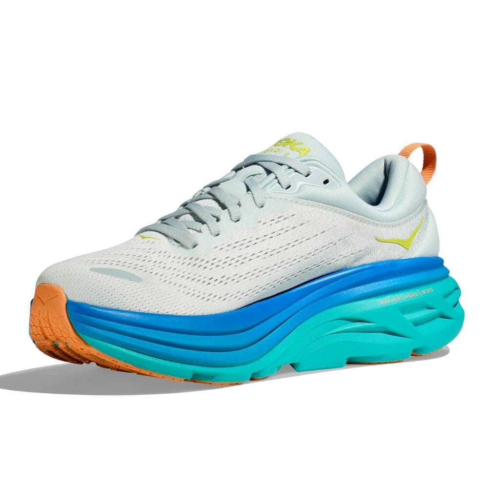 Hoka Men's Bondi 8 Running Shoes - Lightweight Cushioned Sneakers for Marathon, Jogging & Walking - Breathable Mesh Upper with Maximum Support & Comfort