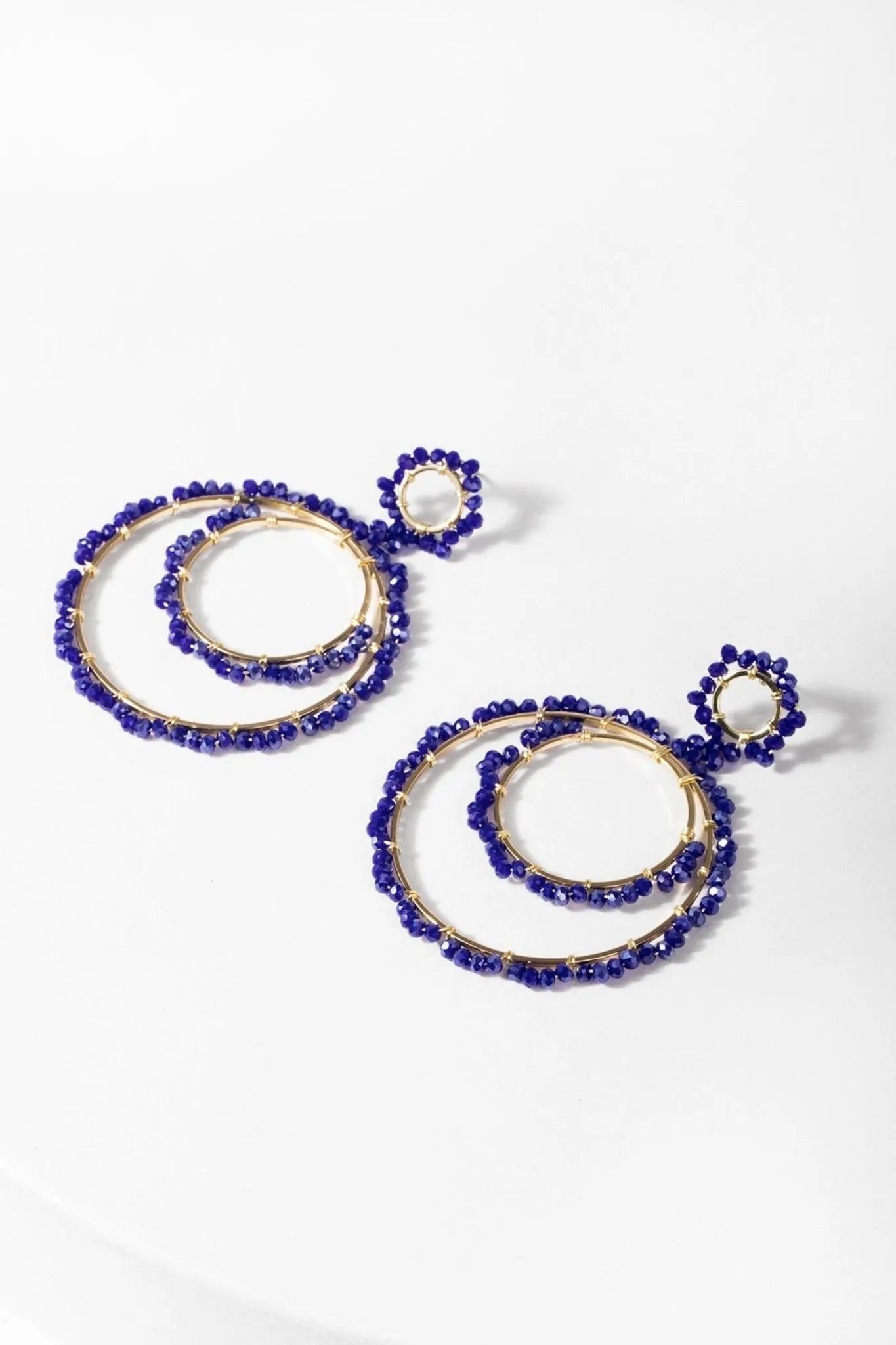 Paradise Hoop Earrings for Women - 14K Gold Plated Trendy Dangle Drop Earrings - Perfect for Parties, Weddings & Everyday Wear