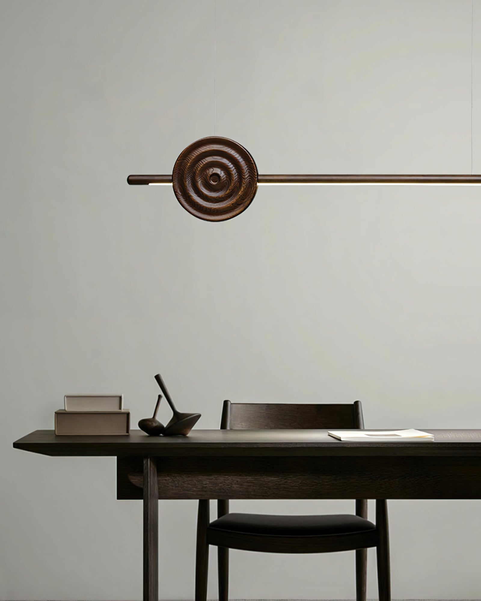 Handcrafted Wooden Erhu Chandelier - Traditional Chinese Musical Instrument Inspired Lighting Fixture for Living Room, Dining Room, or Bedroom Decor
