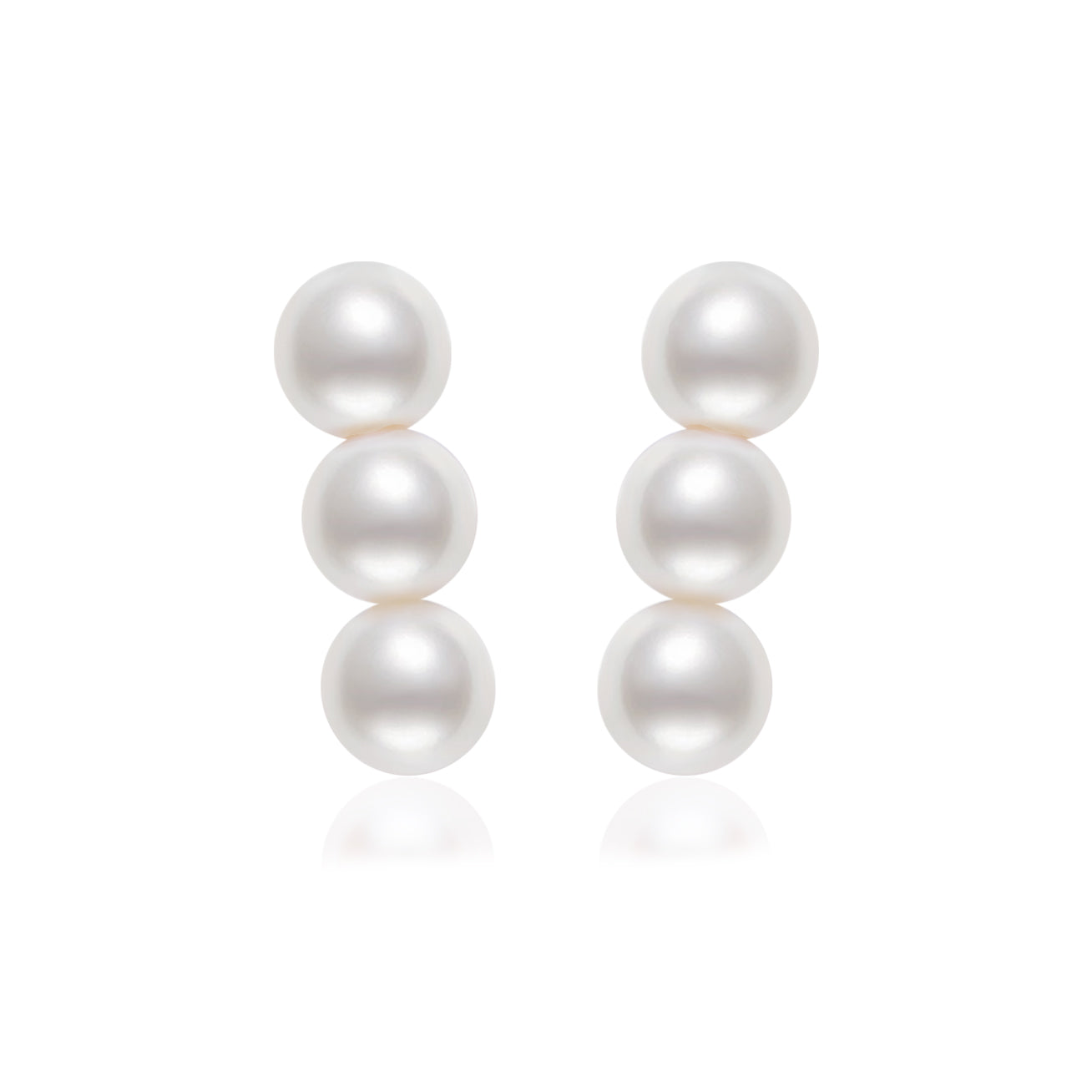 18K Gold Akoya Pearl Earrings for Women - Luxury Cultured Pearl Stud Earrings - Perfect for Weddings, Parties & Special Occasions