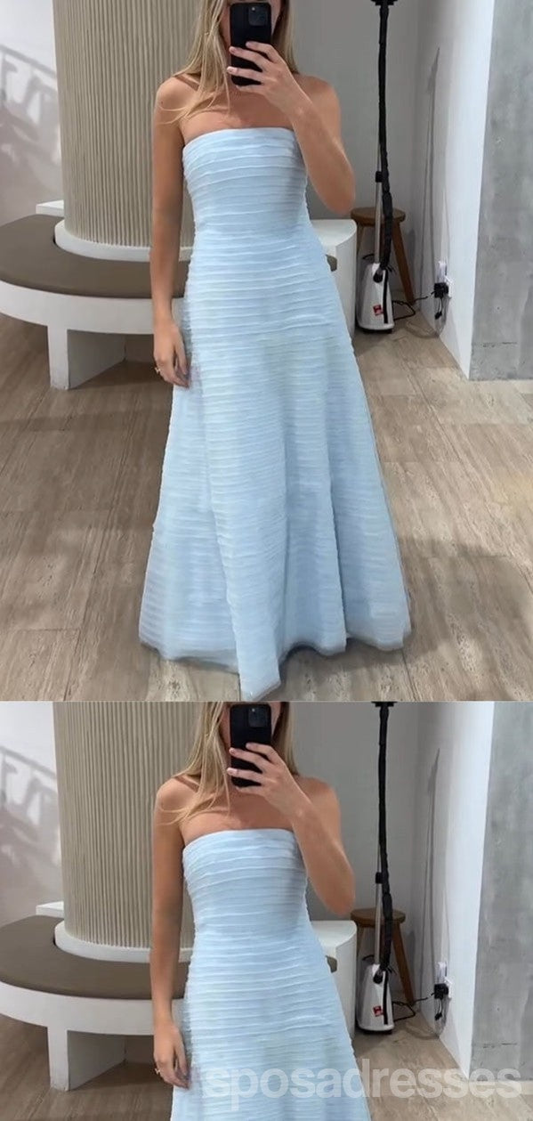 Elegant Blue A-Line Long Prom Dress for Women | Formal Evening Gown 13883 | Perfect for Homecoming, Wedding Guest & Special Occasions