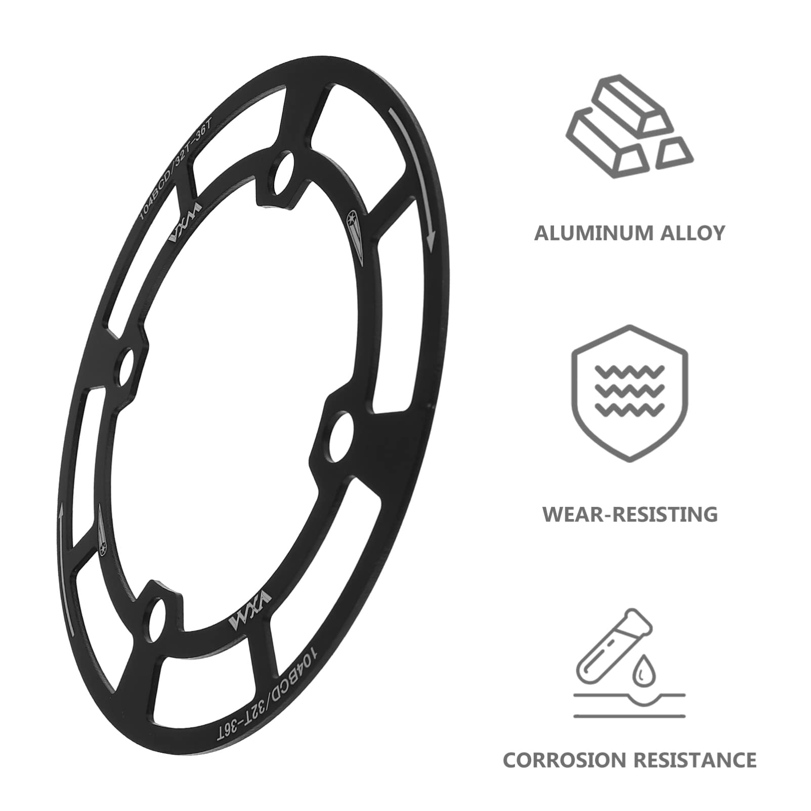 BESPORTBLE Bike Chainring Guard - Durable Aluminum Alloy Crankset Protector, Chain Wheel Sprocket Cover for Road Bikes - Perfect for Home, Off-Road & Mountain Biking Protection