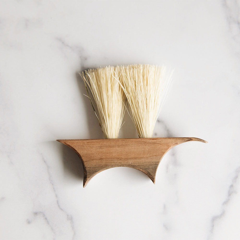 MT1005 Small Wooden Counter Brush - Natural Wood Cleaning Brush for Kitchen, Bathroom & Countertops - Perfect for Dusting, Sweeping & Daily Cleaning Tasks