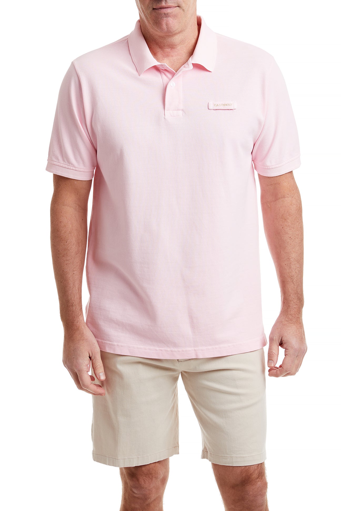 Men's Classic Onshore Polo Shirt - Soft Cotton Pink Casual Shirt for Golf, Work & Everyday Wear | Breathable Summer Top for Men