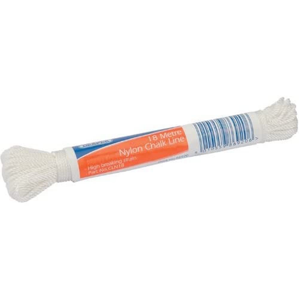 Draper 86920 18m Nylon Chalk Line - Professional Reel for Construction, Carpentry & DIY Projects - Perfect for Marking Straight Lines on Walls, Floors & Concrete Surfaces