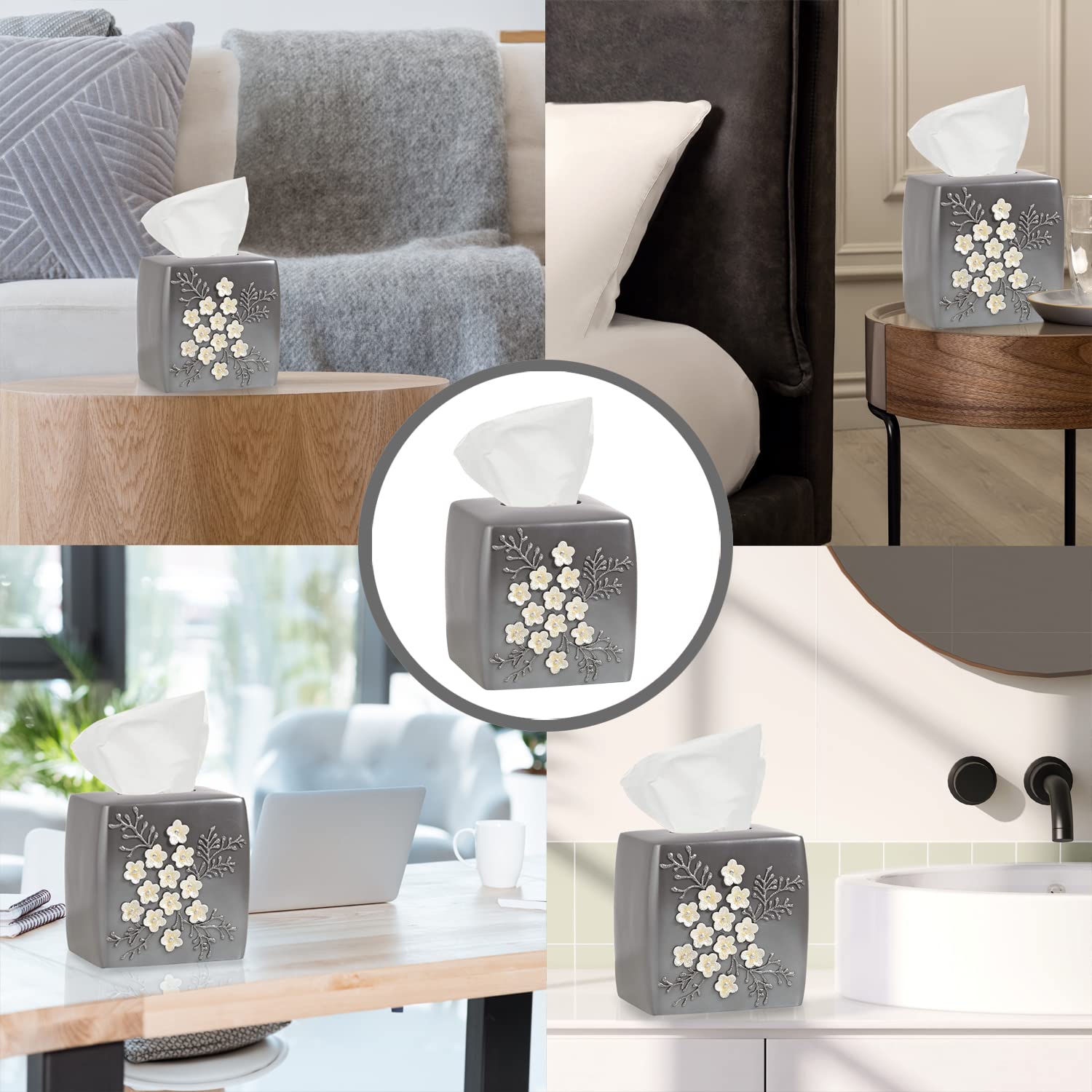 Premium Grey Bath Tissue Box by Bloomfield - Soft & Absorbent for Home, Office & Guest Bathrooms