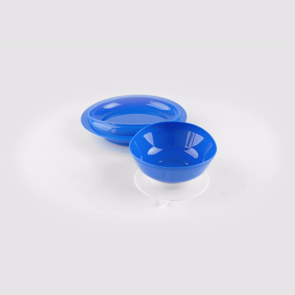 Spill-Proof Baby Feeding Set with Suction Base - 2-Piece Scoop Plate & Bowl Combo for Toddlers | BPA-Free Plastic Dishware | Ideal for High Chair, Travel & Mess-Free Meals