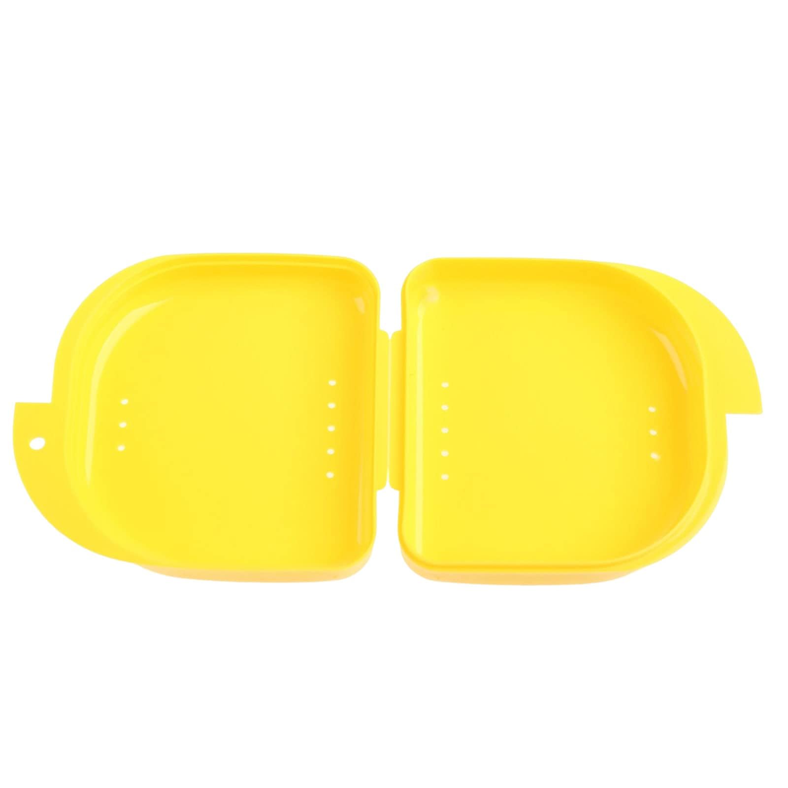 Orthodontic Retainer & Denture Storage Box with Vent Holes - Travel-Friendly Dental Case for Braces, Mouthguard & False Teeth - Perfect for Home, Office & Travel Use