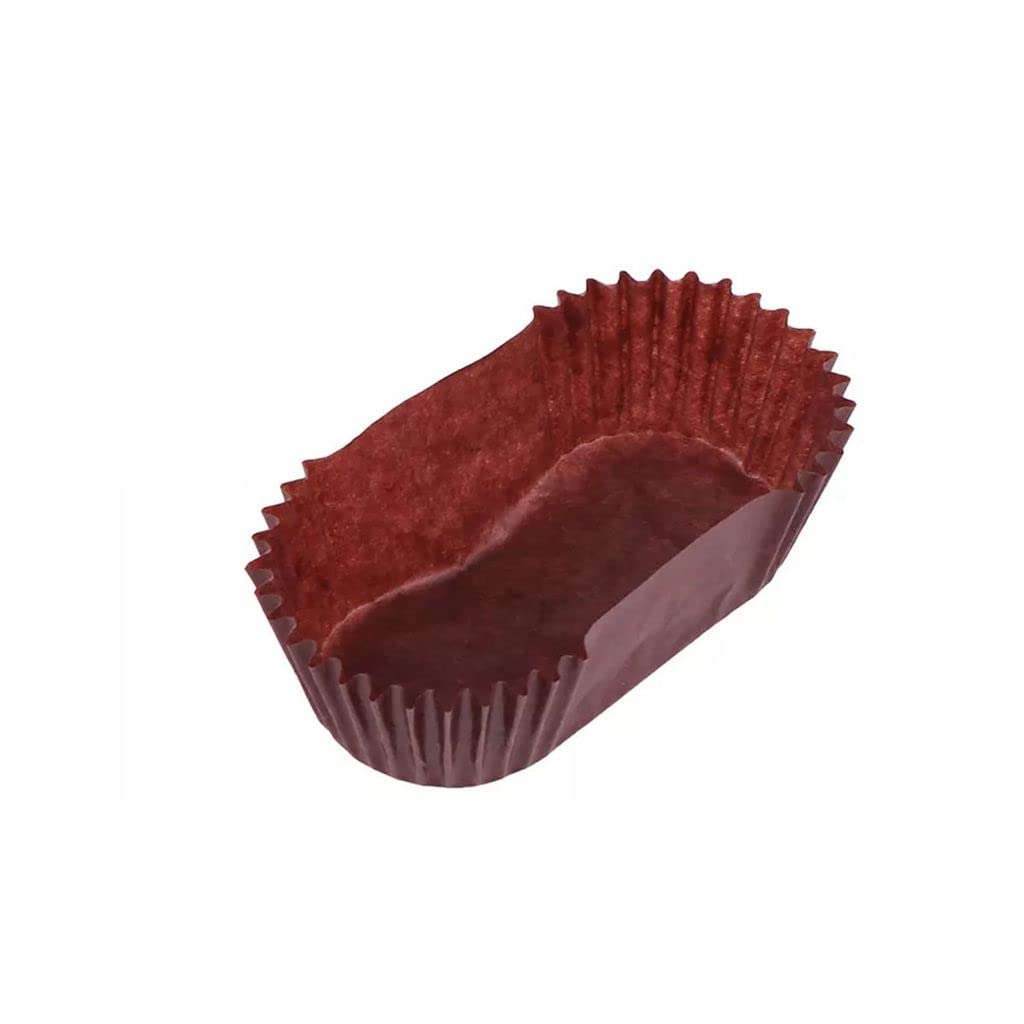 Disposable Loaf Bread Liners for Baking - Non Stick Rectangle Parchment Paper Liners for Cupcakes, Bread & Pastries (Chocolate Brown) - Perfect for Home Baking, Meal Prep & Gift Packaging