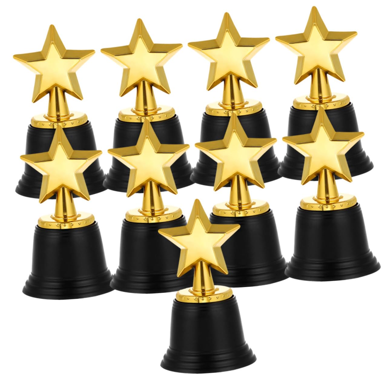 Yardwe 36 Pcs Plastic Star Trophy Sports Toys - Kids Classroom Awards, Party Prizes & Sports Decorations - Perfect for School Rewards, Birthday Party Favors & Sports Day Events