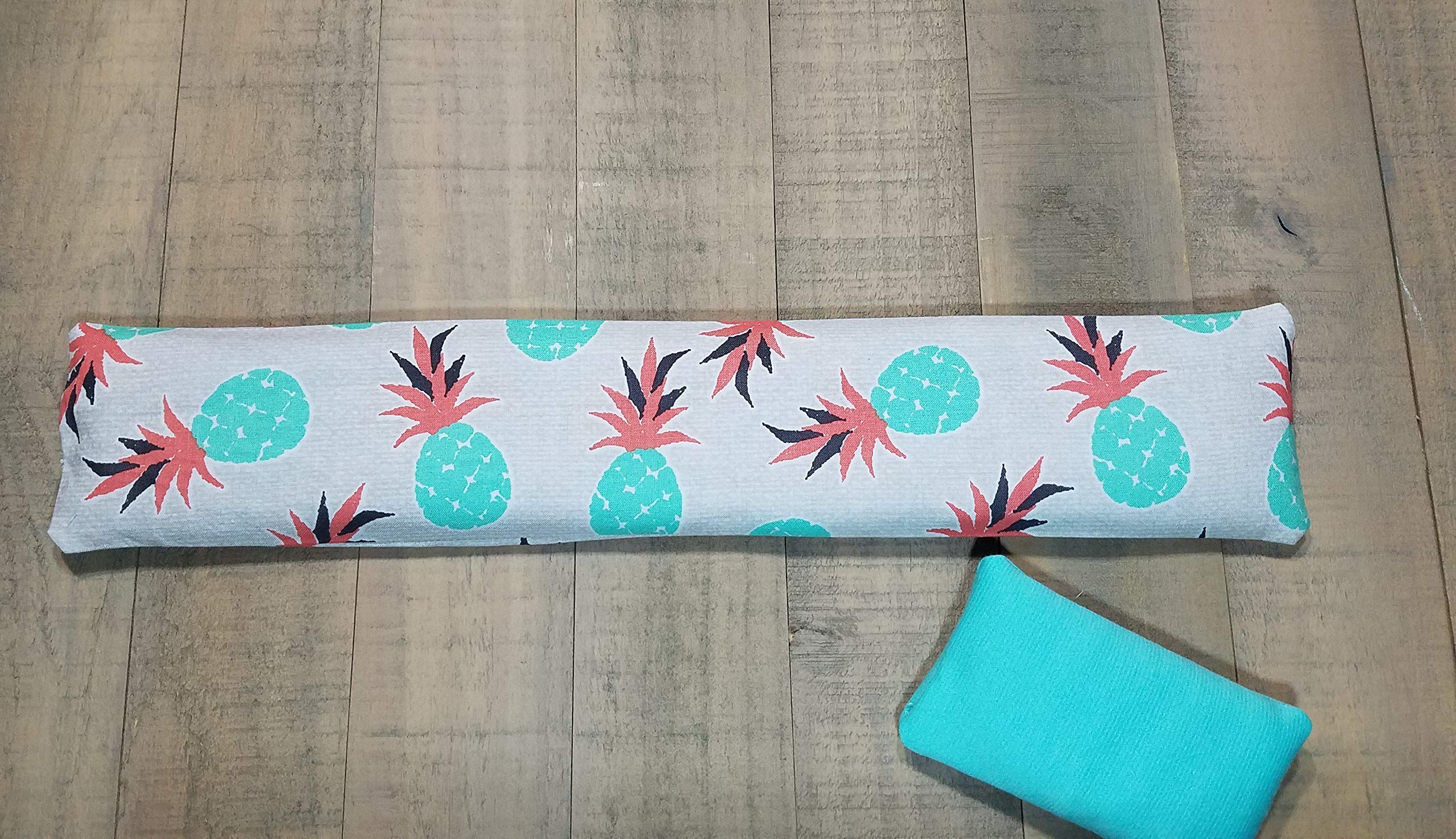 Blue Pineapple Wrist Rest Pad for Computer Keyboard & Mouse - Ergonomic Support with Flax Seeds & Essential Oil Options - Perfect for Office, Gaming & Long Computer Work Sessions