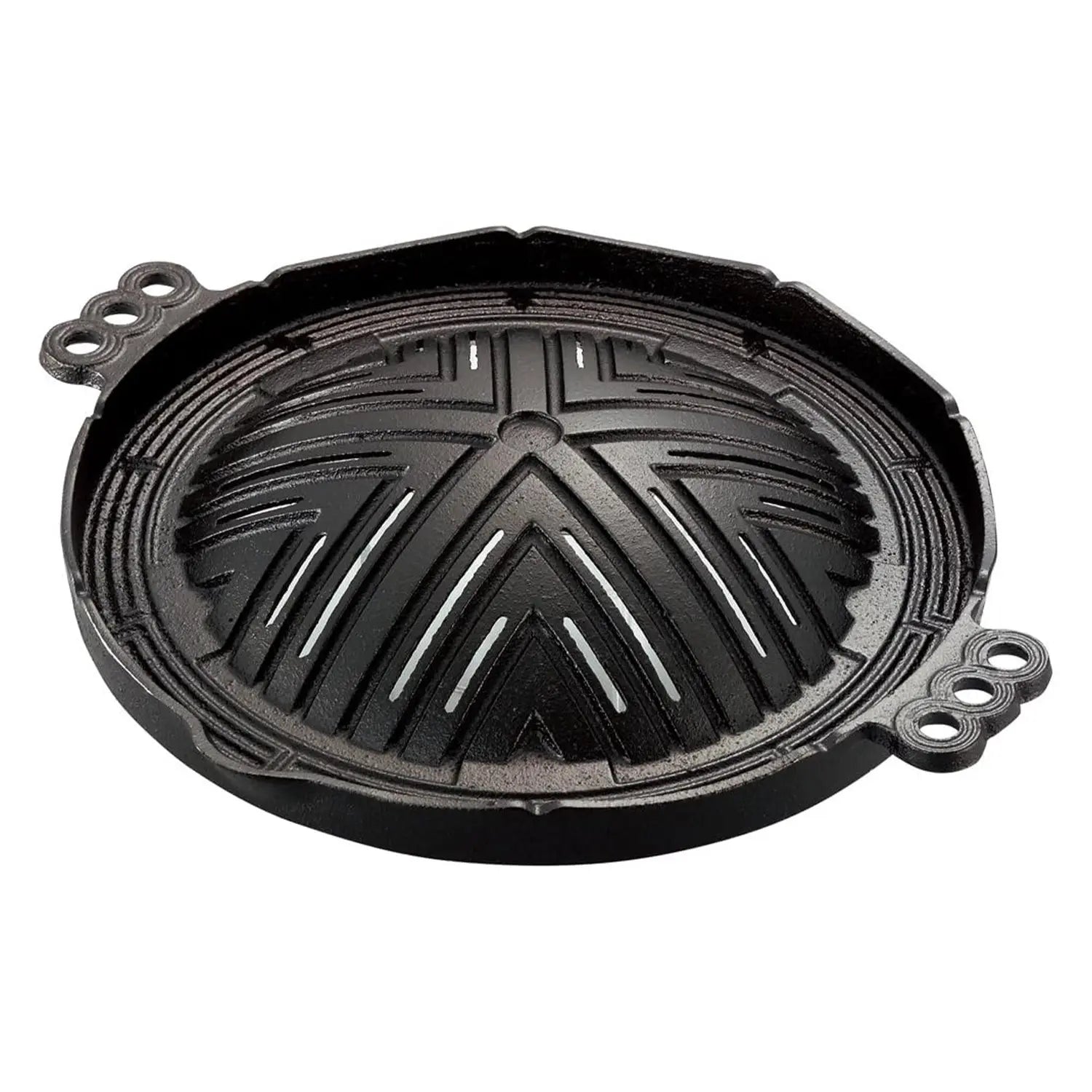 Premium Ikenaga Cast Iron Genghis Khan Grill Pan - Authentic Japanese BBQ Grill for Outdoor Cooking, Camping & Backyard Parties