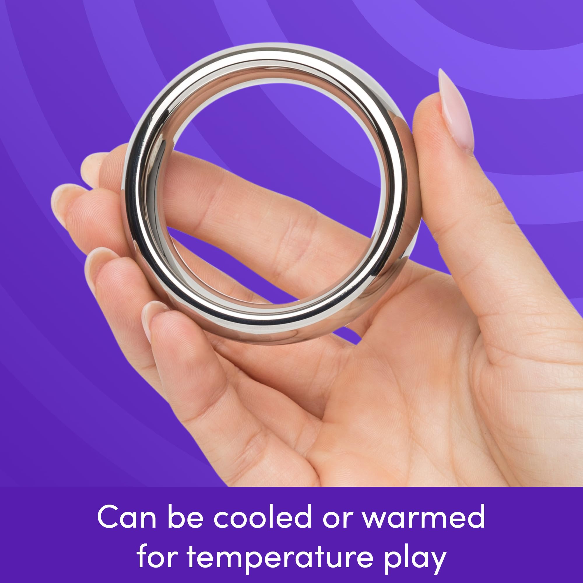 Lovehoney Dominix Stainless Steel Cock Ring - 1.9 Inch Durable Penis Ring for Men - Waterproof Silver Sex Toy for Enhanced Pleasure & Longer Erections - Perfect for Couples Play & Solo Use