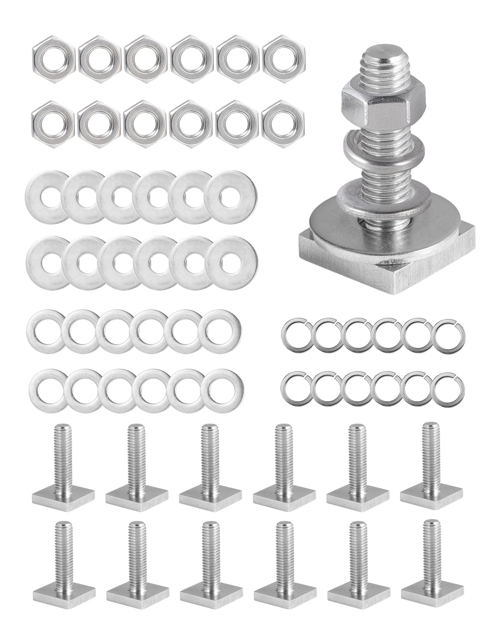 Stainless T Slot Bolts for Roof Racks - Secure Bike/Ski/Kayak Racks & Solar Panels