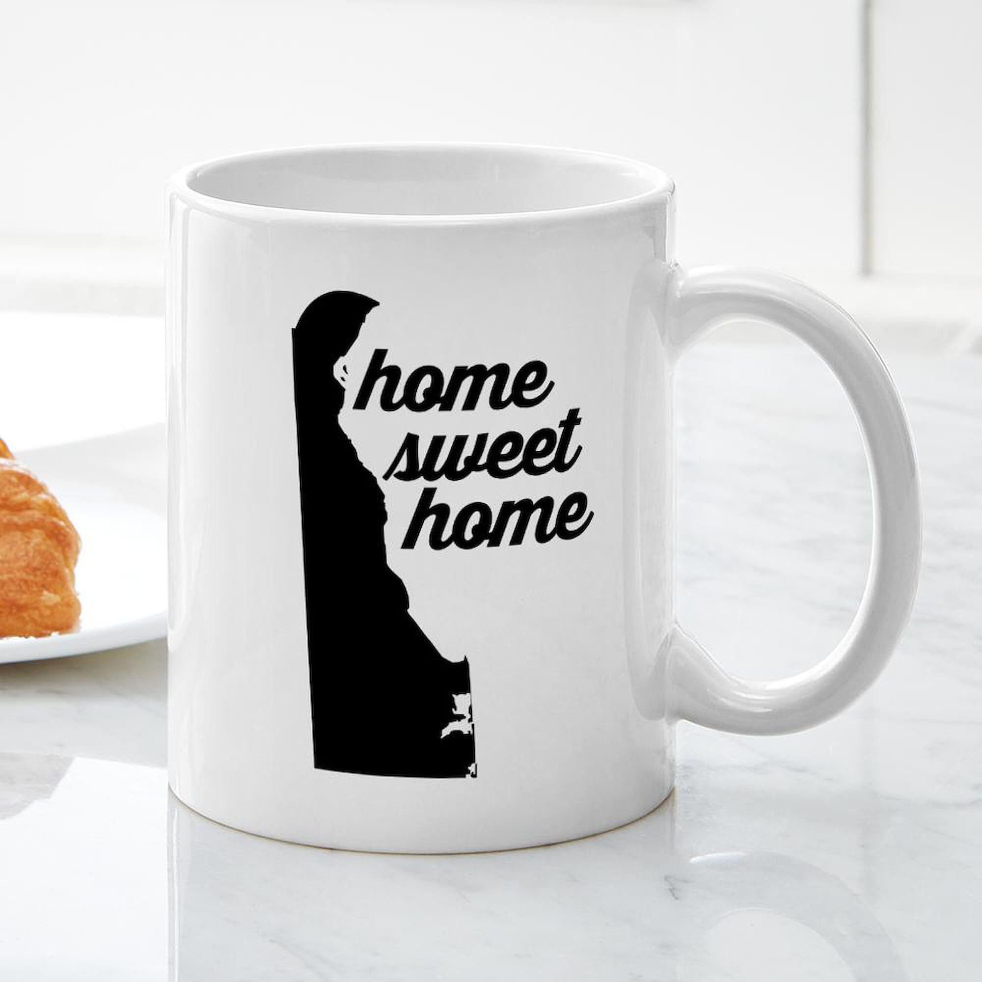 Delaware Home Sweet Home 11 oz Ceramic Coffee Mug - 325ml Travel Mug for Tea & Hot Drinks - Perfect for Office, Gifts & Home Use