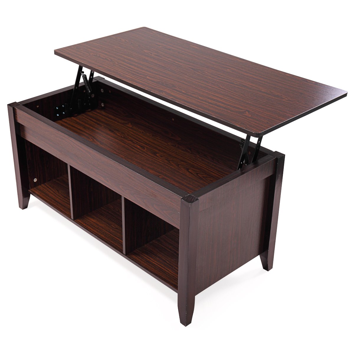 Modern Coffee Table with Hidden Storage Compartment - Stylish Living Room Furniture for Home Office & Small Spaces | Perfect for Storing Books, Magazines & Remote Controls