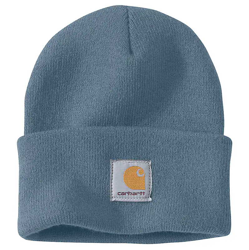 Carhartt Knit Cuffed Beanie for Men & Women - Warm Winter Hat in Thundercloud Color - Perfect for Outdoor Activities, Skiing, and Cold Weather Protection