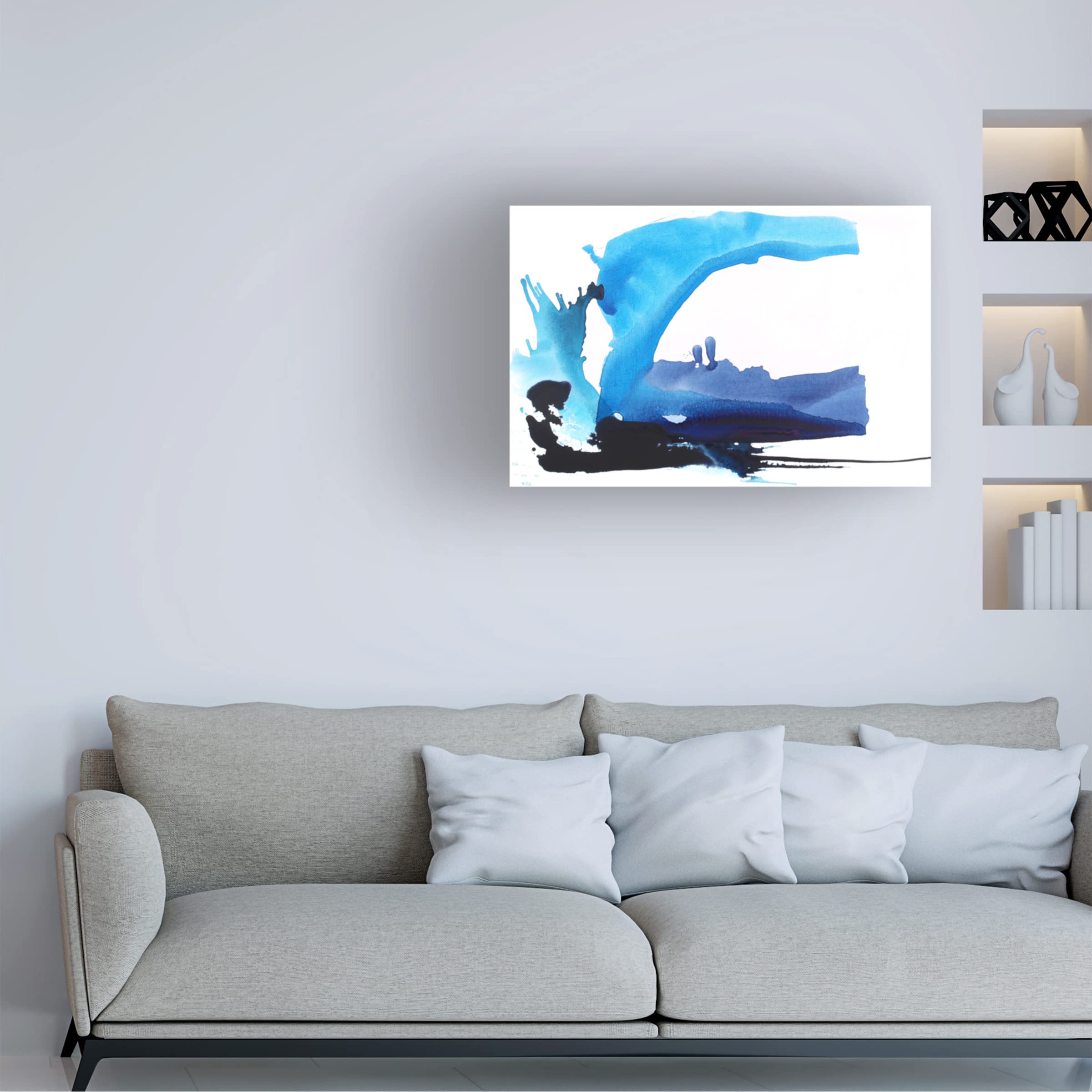 Valerie Russell 'Sunset' Canvas Wall Art Print - Handmade Landscape Painting for Living Room, Bedroom & Office Decor | Trademark Fine Art Collection