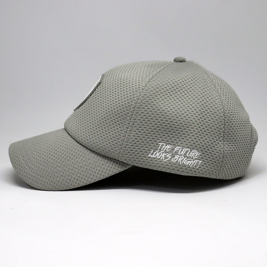 VT Shield Future Looks Bright Grey Performance Hat with Velcro Closure - Perfect for Running, Hiking & Outdoor Sports