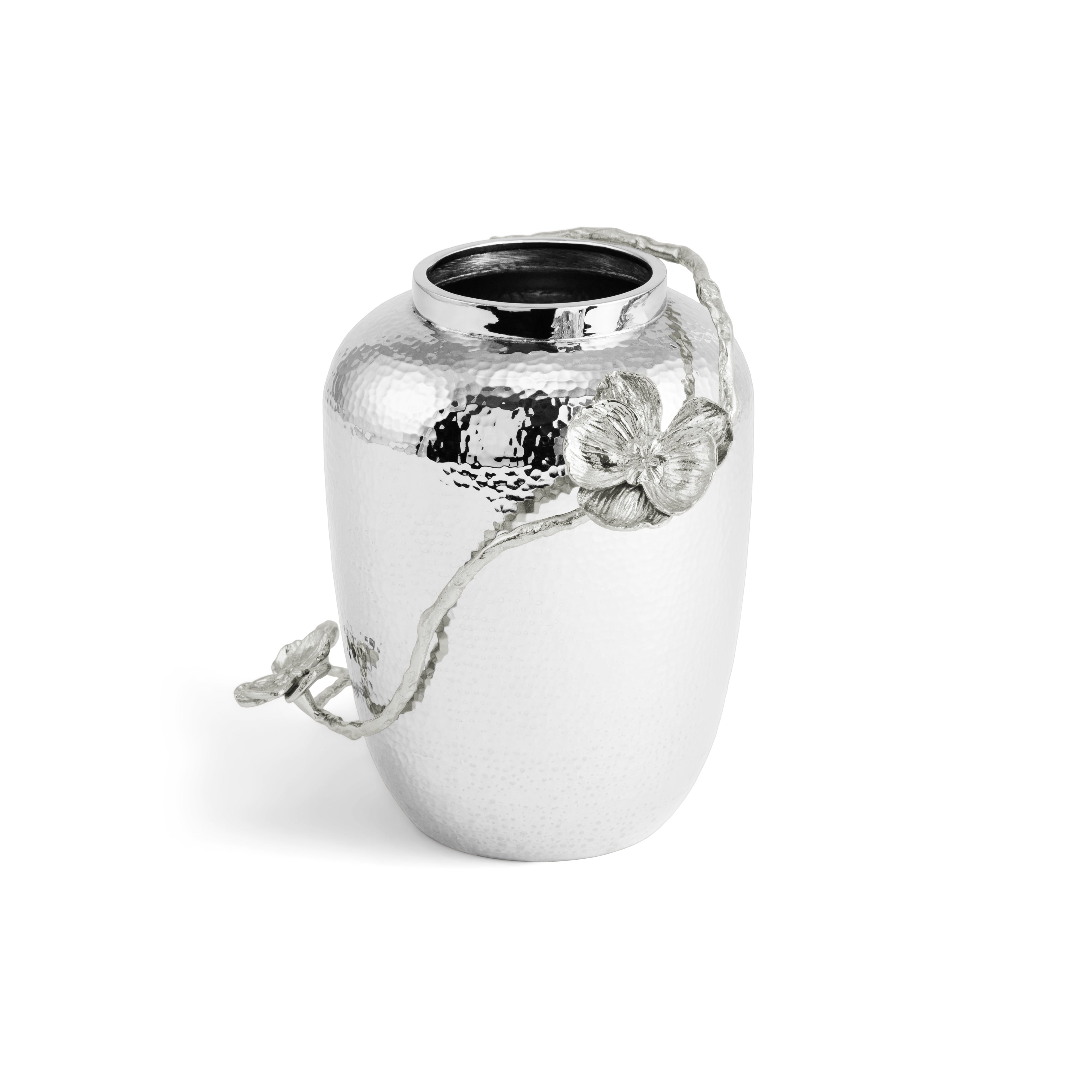 Elegant White Orchid Vase - Modern Ceramic Flower Pot for Home Decor, Wedding Centerpieces & Office Desk Accessories