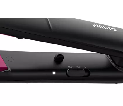 Philips Straight Care Essential Thermo Protect Hair Straightener - Professional Flat Iron for All Hair Types | Perfect for Home Use, Travel & Salon Styling