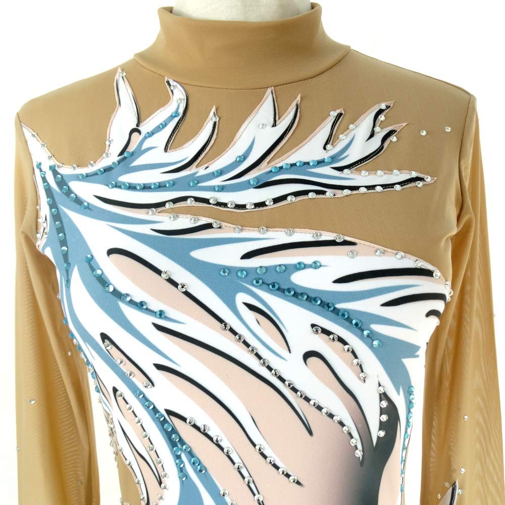 LIUHUO Rhythmic Gymnastics Leotard for Girls - Artistic Performance Dancewear for Competition & Training | Perfect for Gymnastics Shows, Dance Recitals & Sports Events