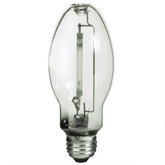 Plusrite LU150/ED17/MED High Pressure Sodium Lamp - 150W HPS Bulb, ED17 Base, Case of 12 - Perfect for Warehouse, Parking Lot & Outdoor Security Lighting