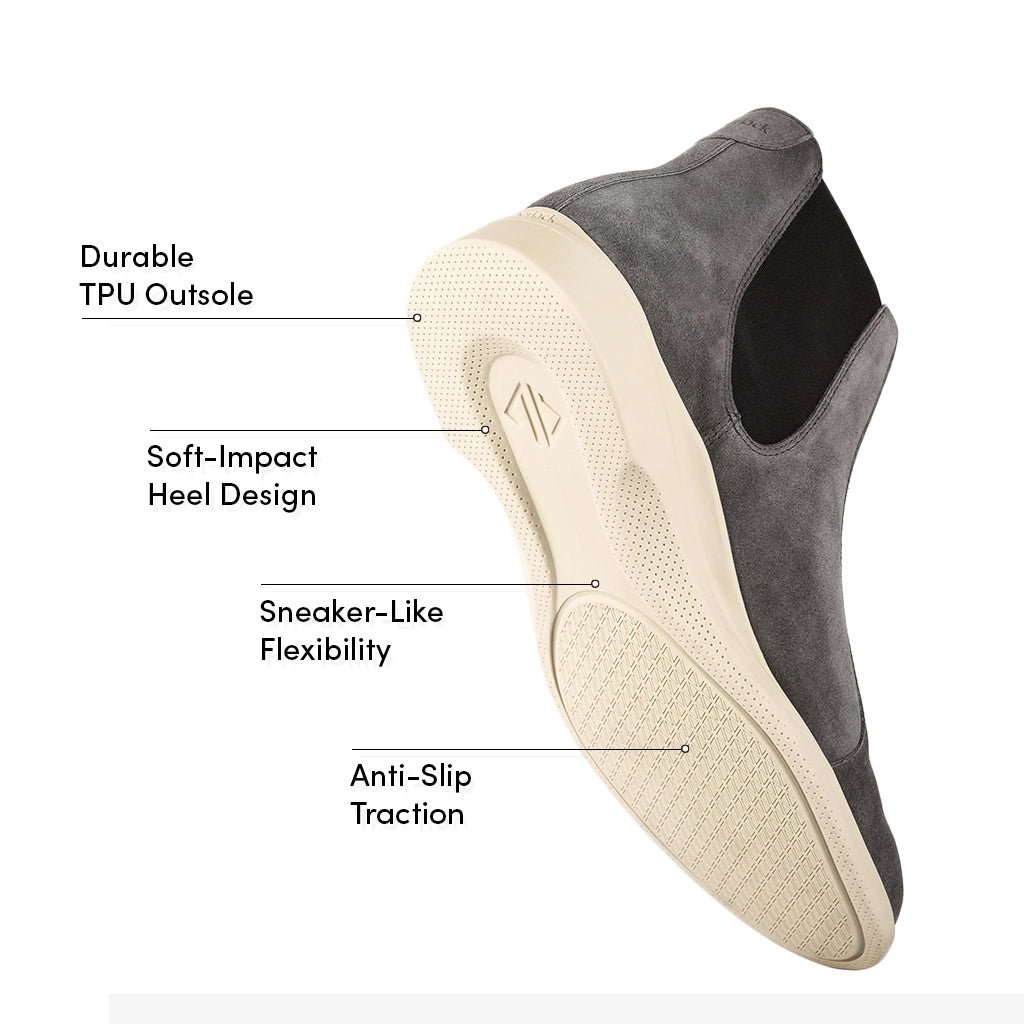 Premium Chelsea Boots for Men - Carbon Black Leather Ankle Boots | Waterproof & Comfortable | Perfect for Casual, Office & Outdoor Wear
