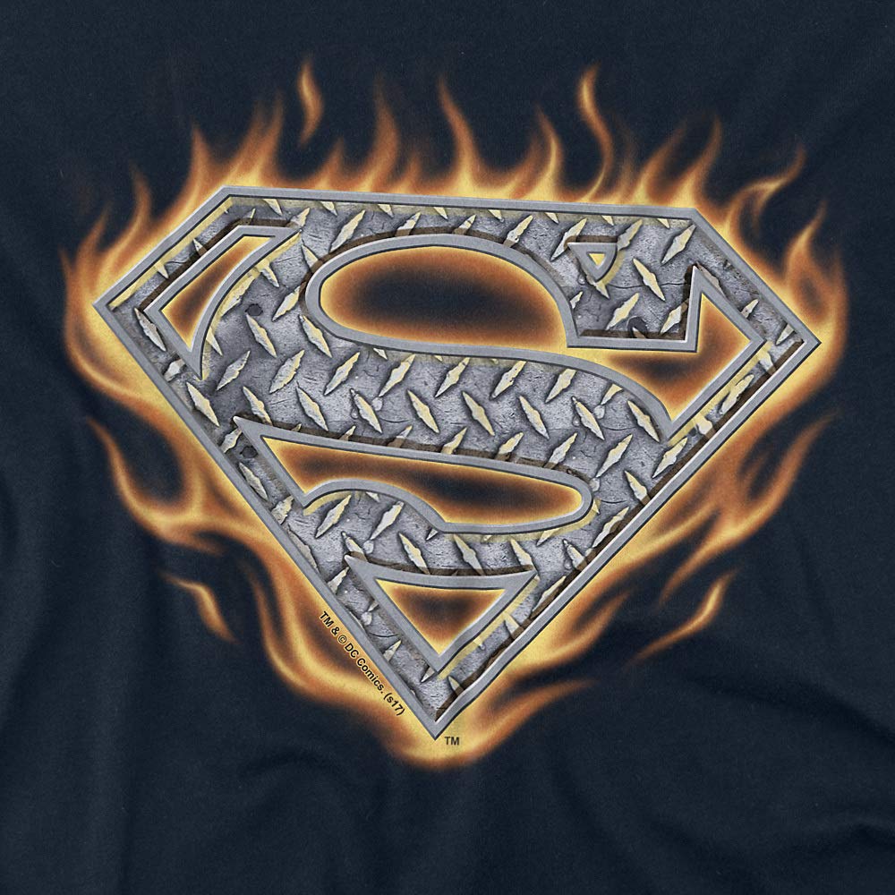 Superman Steel Fire Shield Women's T-Shirt | Superhero Graphic Tee for Women | Casual & Cosplay Wear | Perfect for Comic Con, Halloween & Everyday Outfits