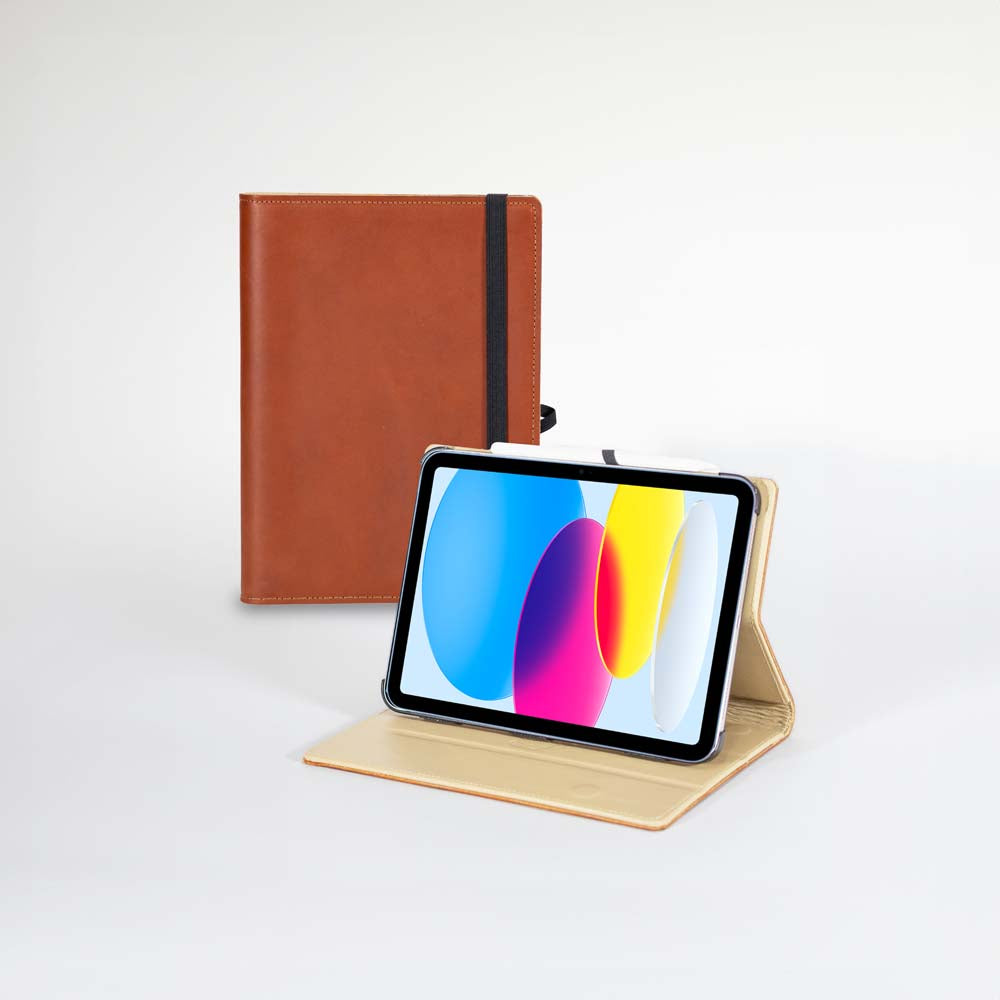Premium English Bridle Leather iPad Case - Durable & Elegant Protective Cover for iPad Pro/Air/Mini - Perfect for Work, Travel & Everyday Use