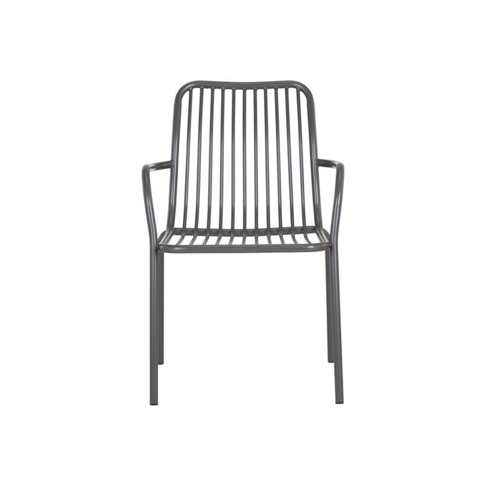 Dark Grey Cypress Outdoor Dining Chairs (Set of 2) - Weather-Resistant Patio Furniture for Backyard, Garden & Poolside Dining