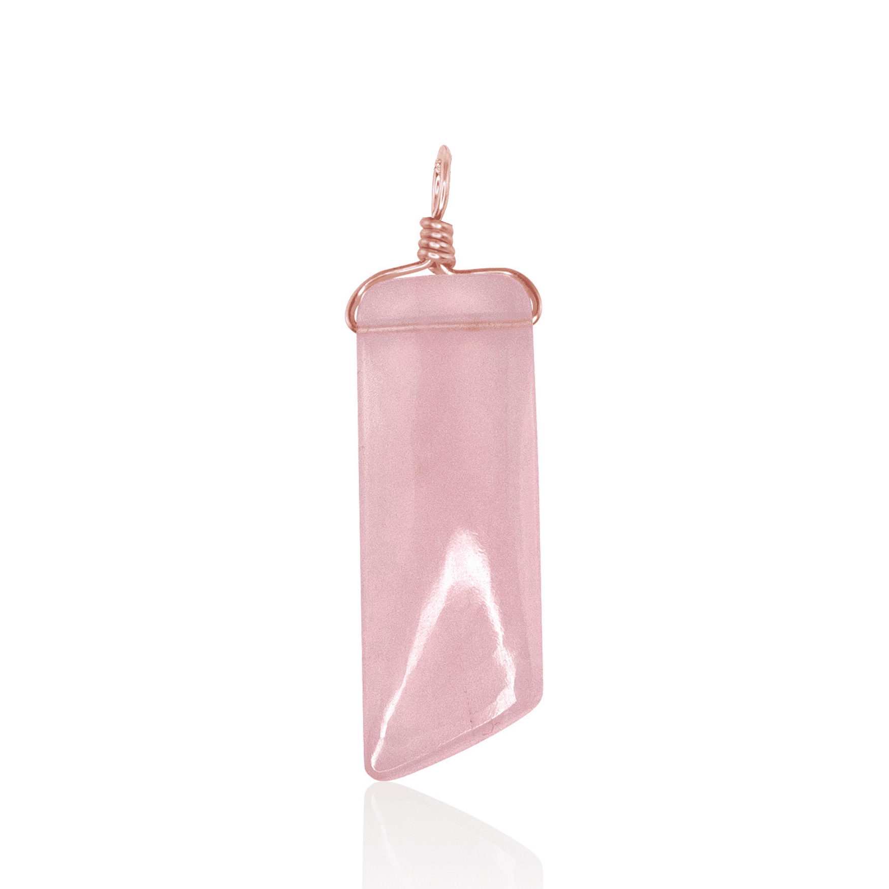 Rose Quartz Smooth Point Pendant Necklace - Healing Crystal Jewelry for Women, Chakra Balancing & Stress Relief - Perfect for Meditation, Yoga & Spiritual Gifts