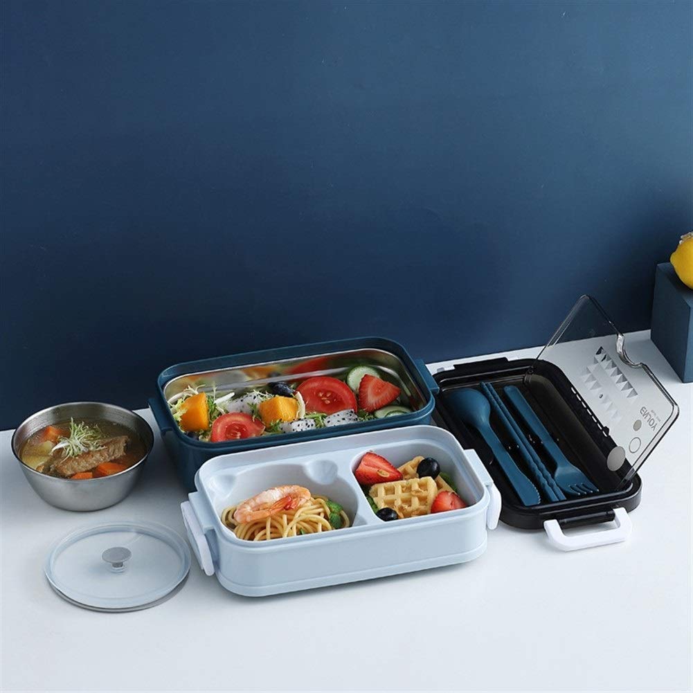 Double-Layer Microwaveable Bento Lunch Box for Students & Office Workers - Insulated Food Storage Container with Heating Function | Perfect for Meal Prep, School Lunches & Workplace Dining (Color: C)