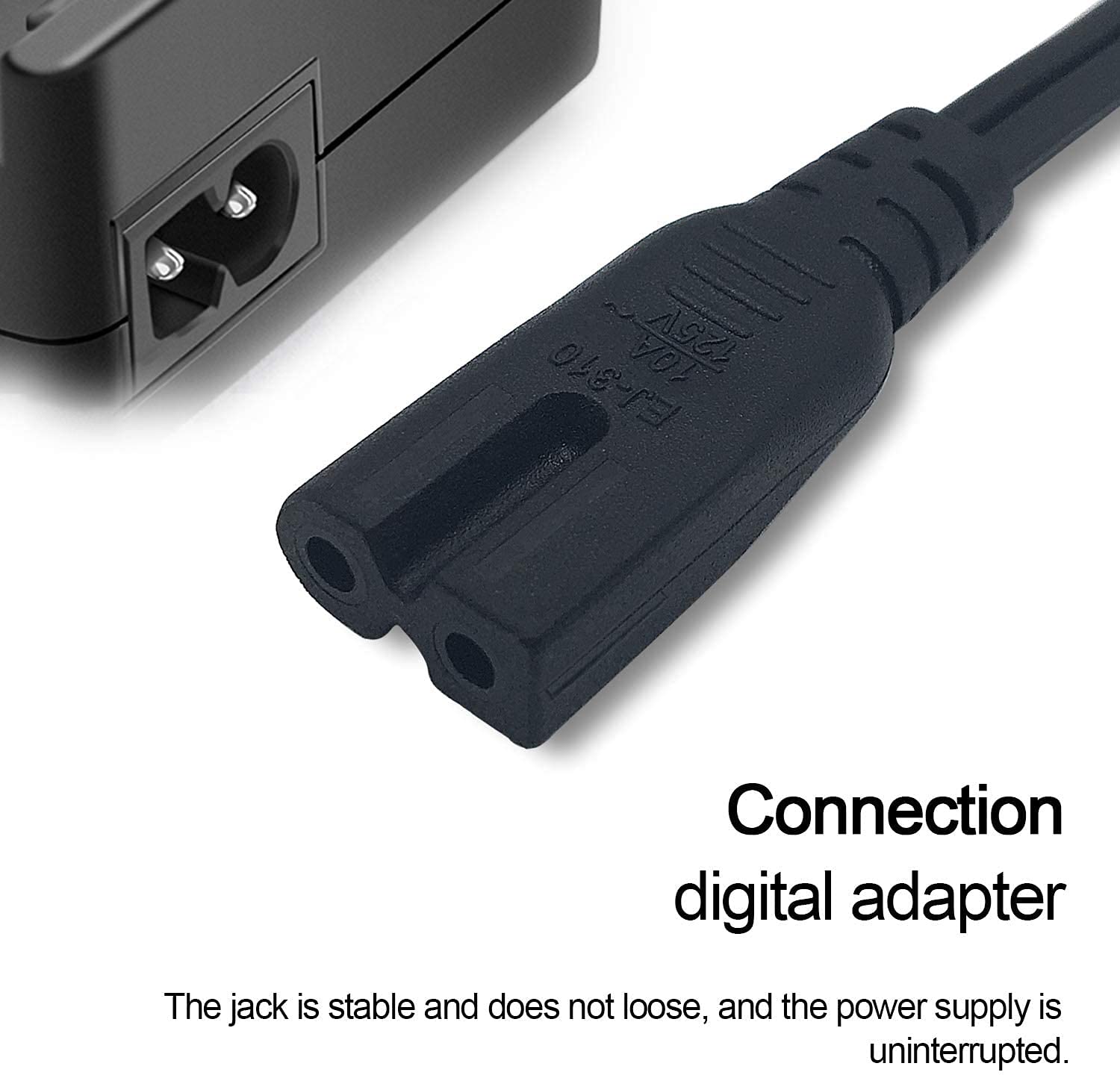 5ft AC Polarized Power Cable Cord for VIZIO TV Models D55U-D1, D58U-D3, D65U-D2 - Replacement Power Supply Cord for Home Theater & Entertainment Systems