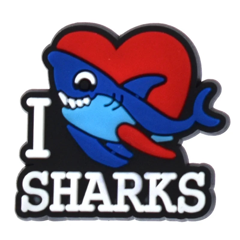 1Pcs Shark Shoe Charms Pin for Crocs - Cute Shoe Decorations for Kids & Adults - Perfect for Christmas, Birthday Parties & Gifts - Unisex Fashion Accessory for Casual Wear & Jibbitz Collection