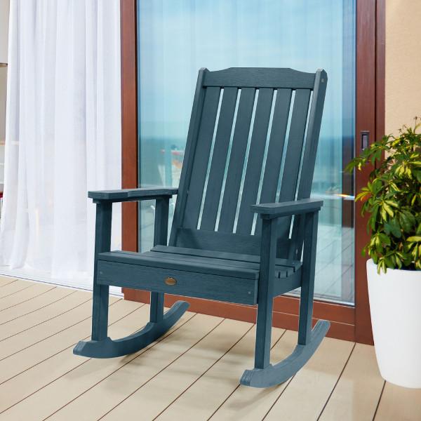Lehigh Outdoor Rocking Chair - Patio, Garden & Porch Relaxation - Comfortable All-Weather Wicker Rocking Chair for Backyard, Deck & Poolside Use