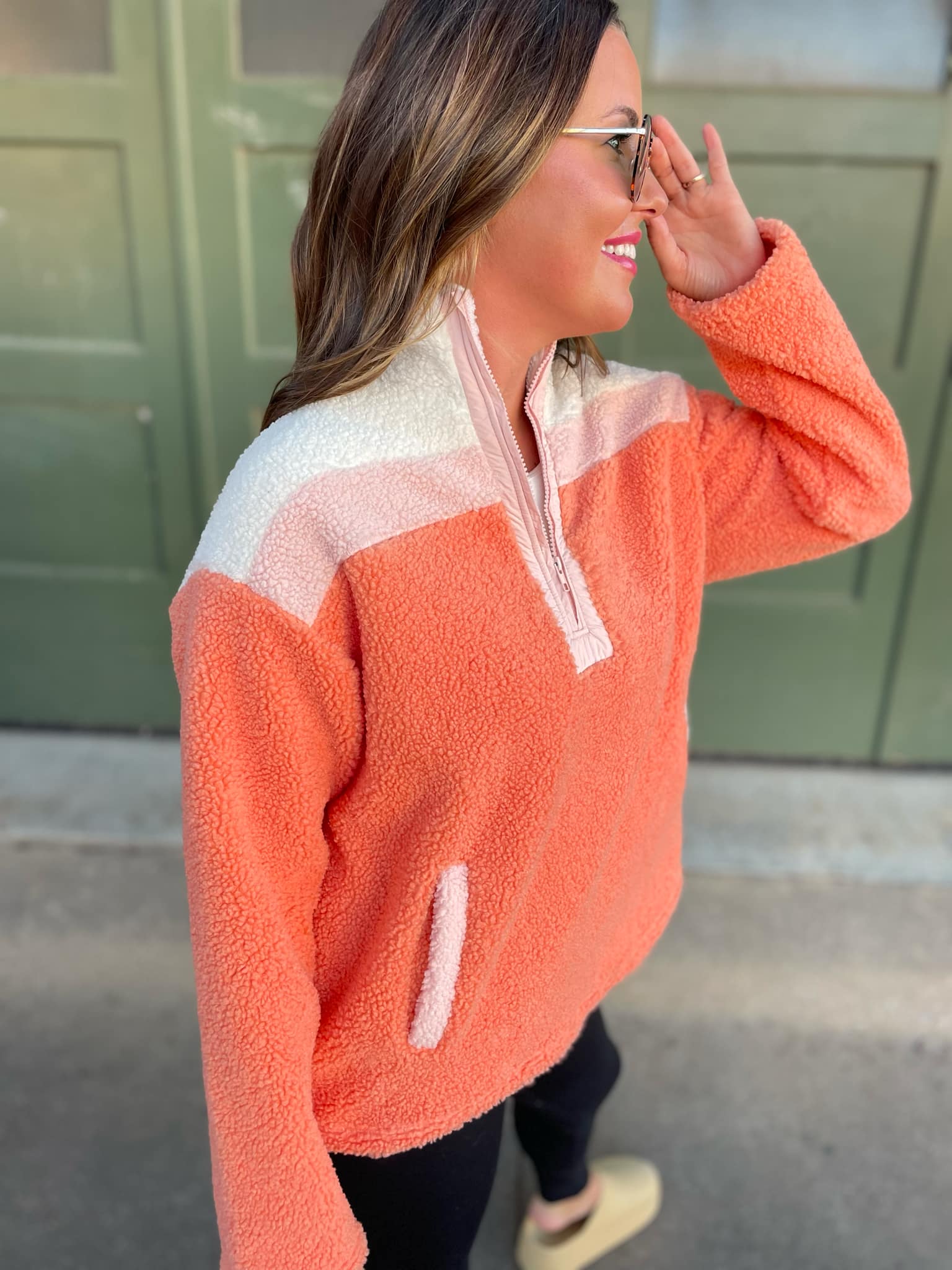 PREORDER: Sherbet Half Zip Fleece Pullover - Cozy Winter Layering for Outdoor Activities & Casual Wear