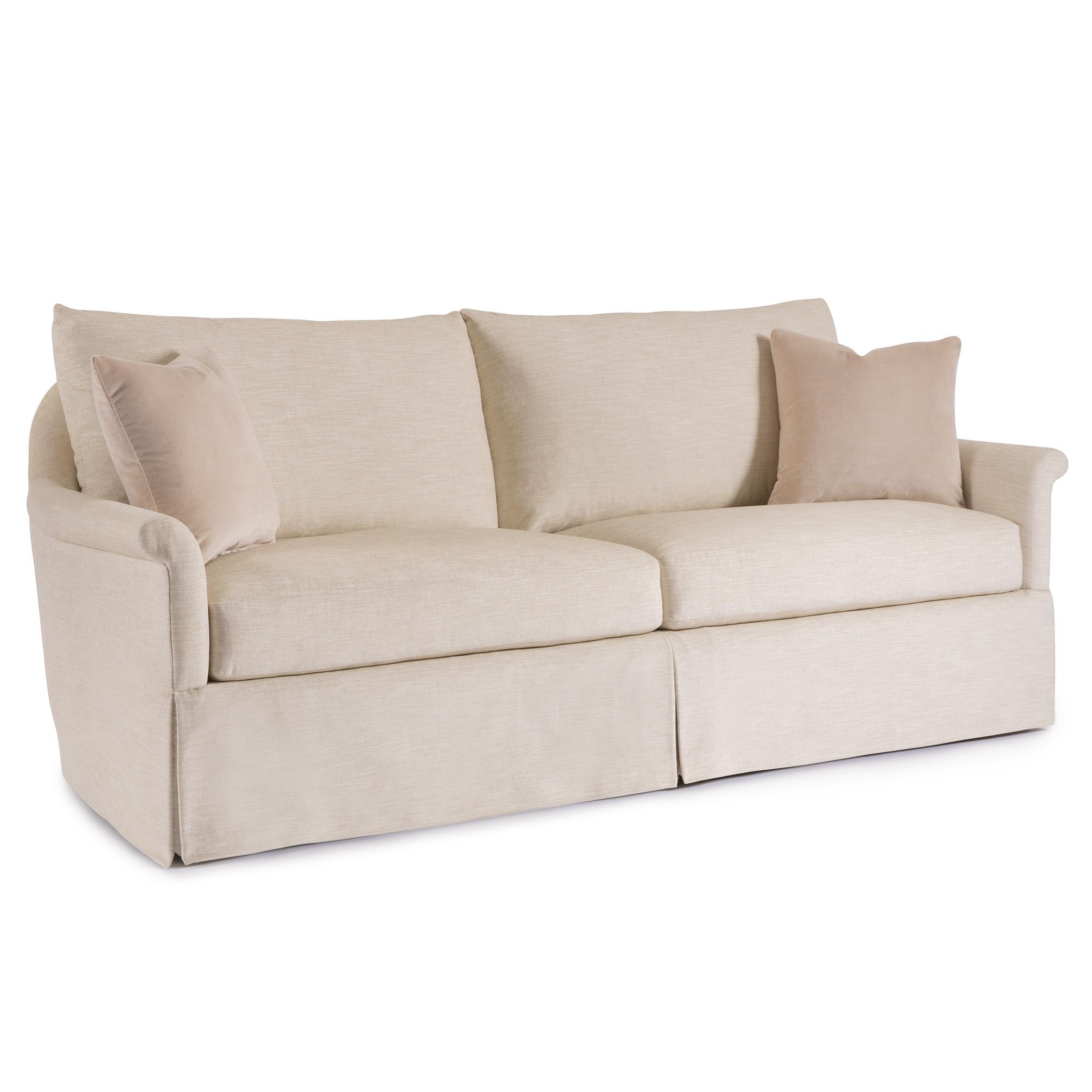 Martine Skirted Pillowback Sofa - Modern Upholstered Living Room Couch with Comfortable Pillows | Perfect for Small Spaces, Apartments & Cozy Home Decor